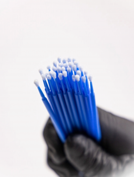 Aplikatory bezwłókienkowe, microbrush, granatowe (100 szt)