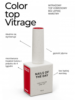 Top hybrydowy, #07 VITRAGE no wipe (10ml), NOTD