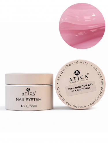 Żel budujący, eXel sculpting gel 07 CANDY PINK (30ml), Atica