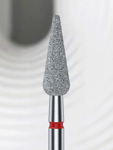 STALEKS PRO Frez Diamentowy Czerwony Gruszka 4/12mm EXPERT / FA100R040/12F