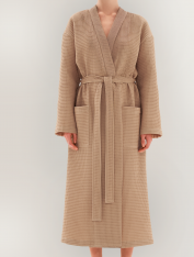 CHILA szlafrok WAFEL BEŻOWY M 46-48