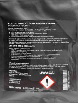 Klej do przedłużania rzęs UV, (5ml), MOEMI