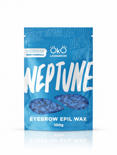 Wosk do depilacji brwi, NEPTUNE niebieski (100g), OkO