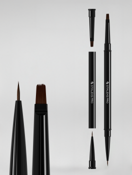 Pędzelek dwustronny liner+żel EXPERT 01/04, Staleks PRO
