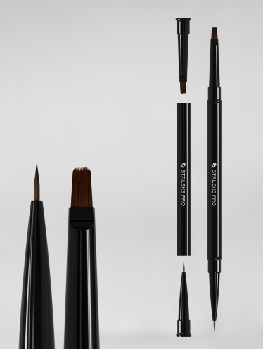 STALEKS PRO pędzelek dwustronny liner 7 mm/żel 7 mm EXPERT / NBE-01/04