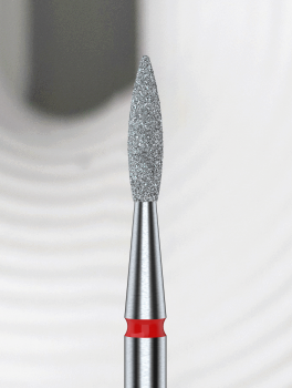 Frez diamentowy płomień 1.8mm, czerwony, Staleks PRO