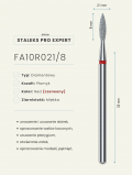 STALEKS PRO Frez Diamentowy Czerwony Płomień 2.1 mm EXPERT / FA10R021/8